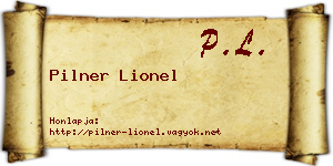 Pilner Lionel névjegykártya